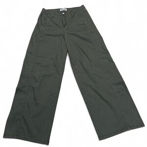 RE Generation Celebrity Pink Olive Green Wide Leg High Rise‎ Pants 9/29